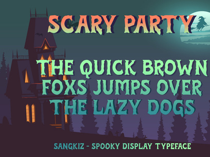 Sangkiz - Spooky Display Typeface