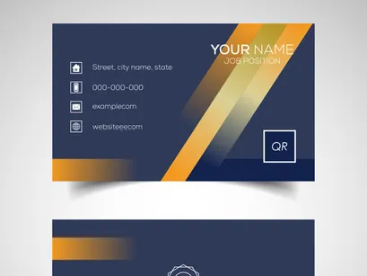 10 Double-sided creative and modern business card template. Vector illustration