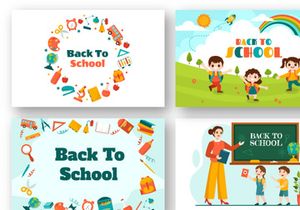 11 Back to School Vector Illustration