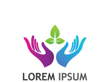 Natural green leaf logo design.