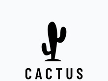 cactus plant logo template.