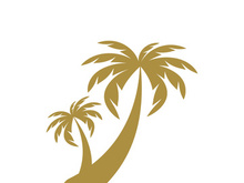 Palm tree summer logo template vector illustration