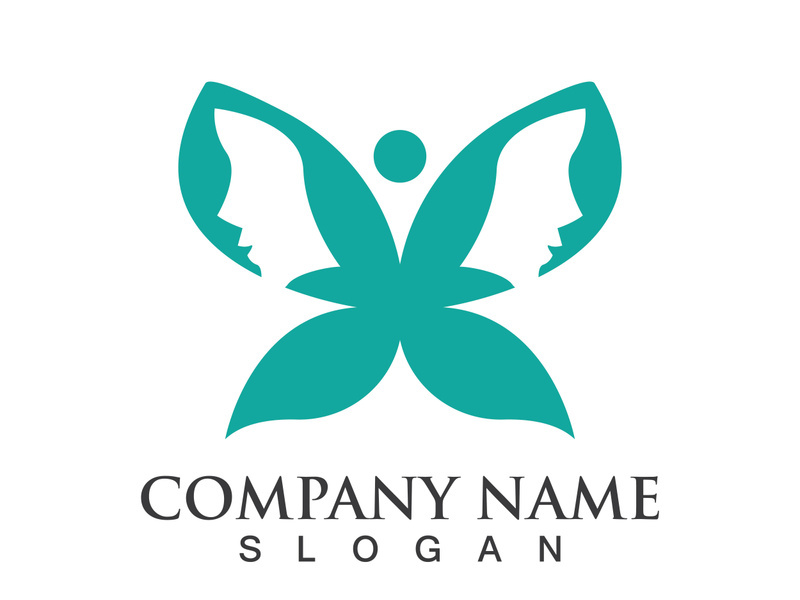 Butterfly logo template symbol vector icon design