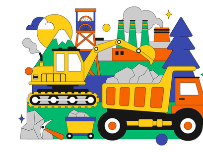 10 Mining Company Illustration