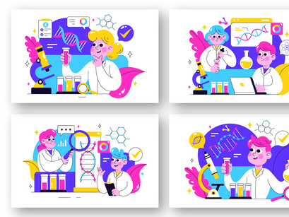 10 Genetics Testing Illustration