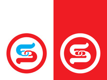 S letter creative icon logo design elegant vector illustration