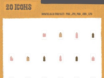 20 SVG, PSD, PNG, JPG, EPS, illustration stamps stickers icons images pictures bottles preview picture