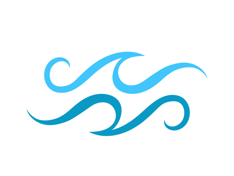 Water wave icon vector