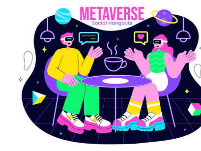 10 Metaverse Social Hangouts Illustration