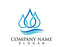 Water drop logo icon illustration template design