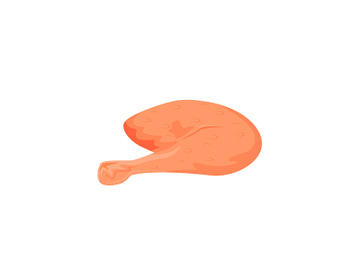 Raw chicken leg cartoon vector illustration preview picture
