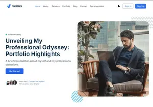 Venus Free Next.js Website Template