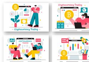 12 Cryptocurrency Trading and Blockchain Illustration
