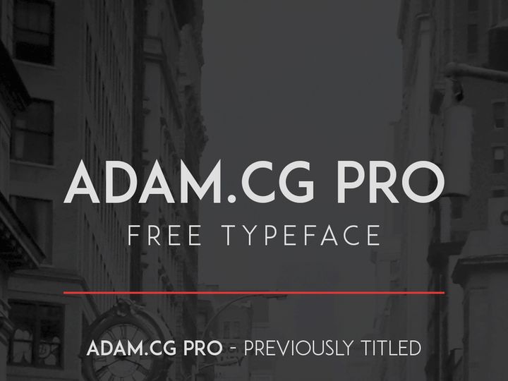 ADAM.CG PRO - Free Typeface