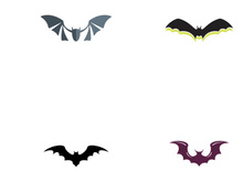Bat silhouette logo.