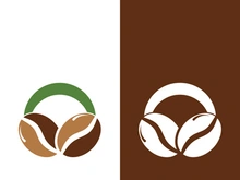 Coffee bean icon vector illustration template