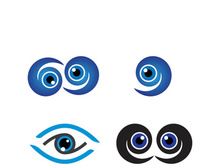 Branding identity corporate eye care vector logo design