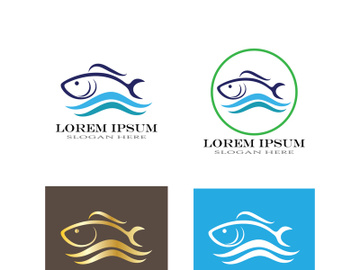 Fish logo template. Creative vector symbol preview picture