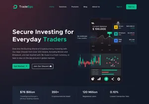 TradeEgo - Crypto Trading Landing Page Figma Template