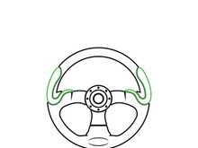 Steering Wheel vector image logo icon