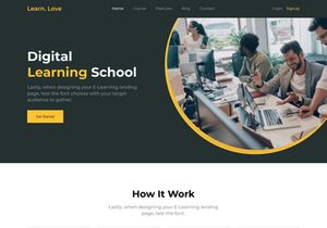 E-Learning Landing Page Design