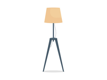 Floor lamp for living room semi flat color vector object preview picture