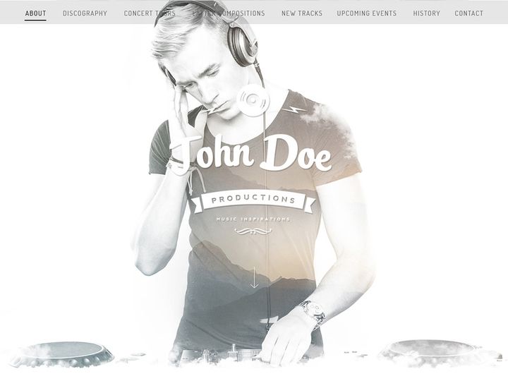 Free PSD template for a musician