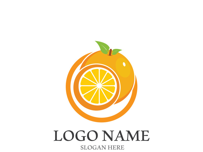 Orange logo design vector icon illustration design