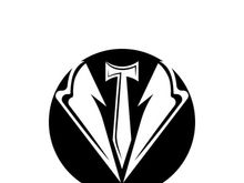 Classic tie icon and suit fashion man logo design