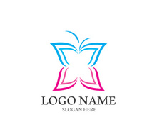 Butterfly logo icon vector design illustration