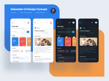 Jobseeker UI Design Mobile App Concept preview picture