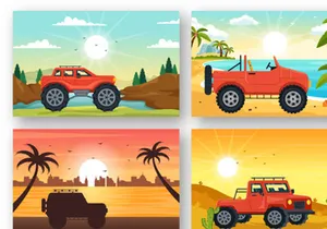 14 Off Road Vehicle Illustration