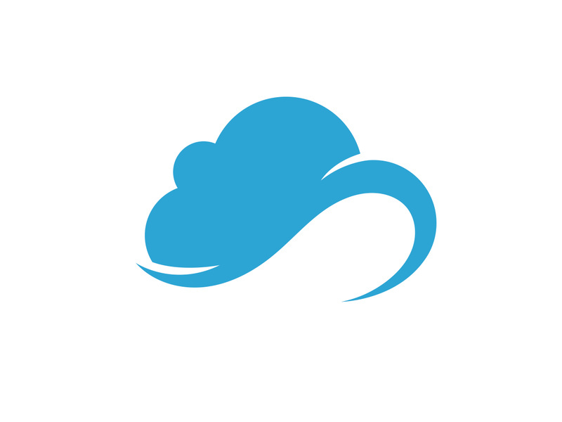 Blue cloud icon logo vector