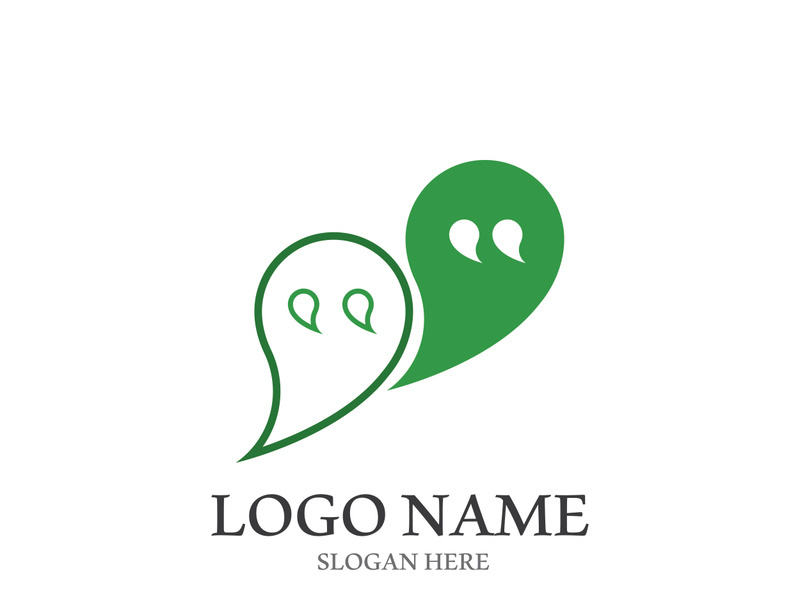 Speech bubble icon logo template vector illustration