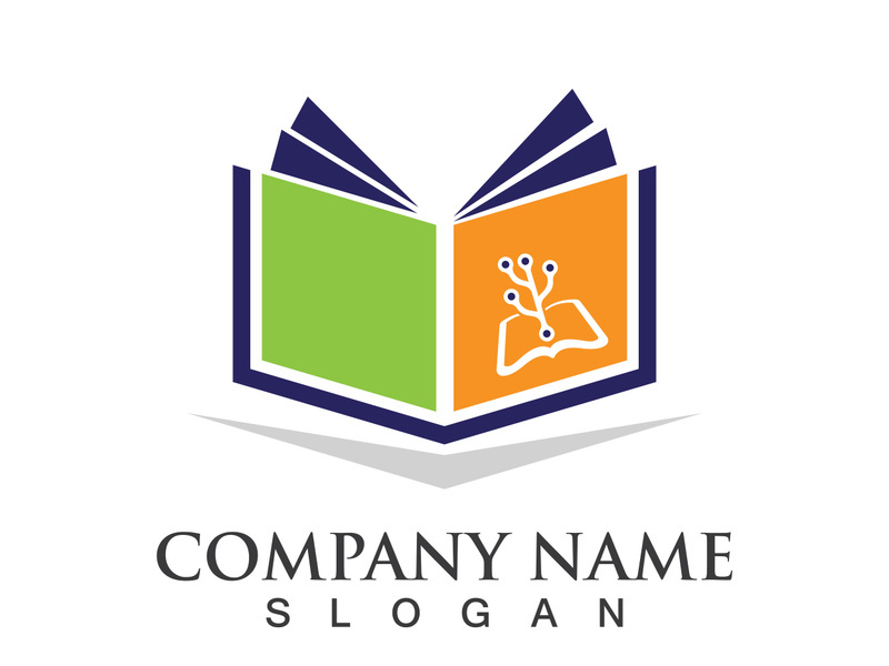 Digital book logo technology vector icon design