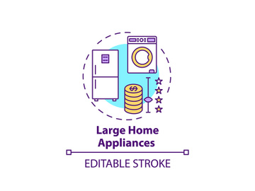 Large home appliances concept icon preview picture