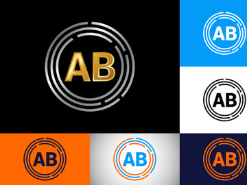Initial Letter A B Logo Design Vector Template. Graphic Alphabet Symbol For Corporate Business Identity preview picture