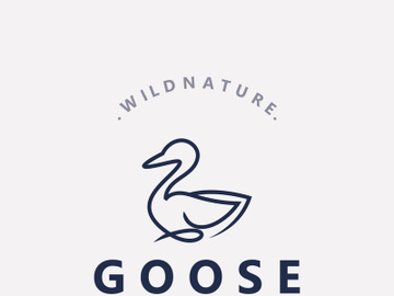 Animal Goose bird nature logo with modern style inspiration. premium design preview picture