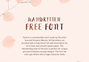 Peomy Free Script Brush Font 