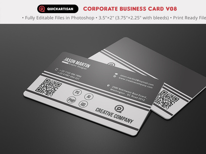 Corporate Business Card Template V08