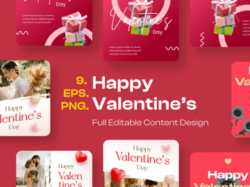 Happy Valentine's Social Media Post Template preview picture