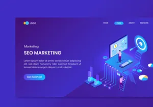 50 Vector Marketing Isometric Concept Landing Page