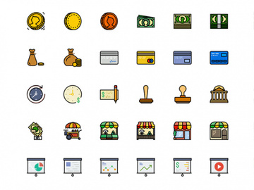 170 Retro Business icons for Sketch preview picture