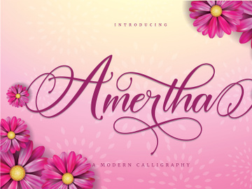 Amertha modern calligraphy preview picture