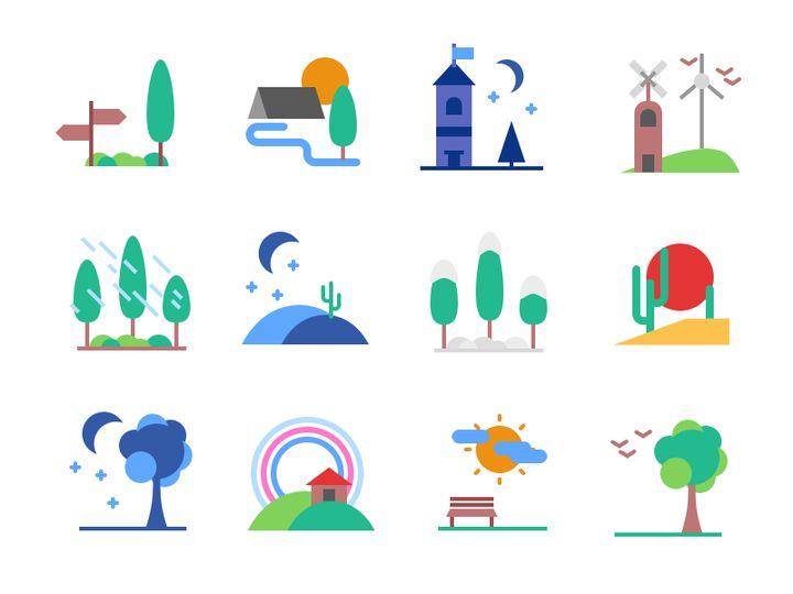 Landscape Icons Freebie