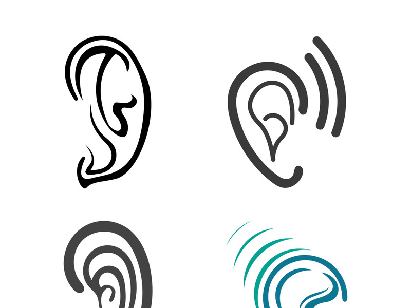 Hearing logo template vector icon design
