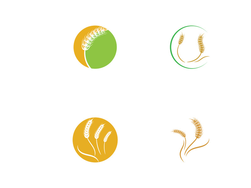 Wheat or cereal logo, wheat field and wheat farm logo.With easy and simple editing.