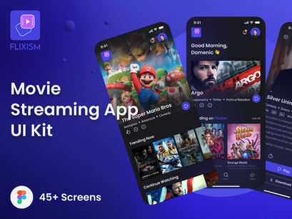 Flixism - Movie Streaming App UI Kit