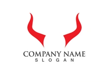 Devil horn vector icon logo design illustration template