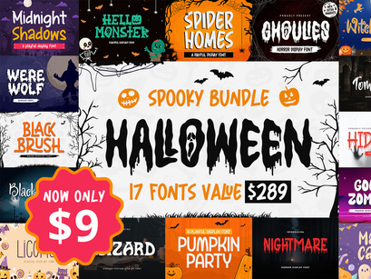 Spooky Bundle | 17 Halloween Fonts